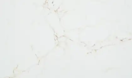 Closeup image of Vicostone Misterio Gold White Quartz countertop slab Stone Countertop
