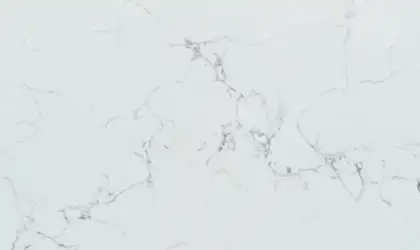 Closeup image of Vicostone Misterio White Quartz countertop slab