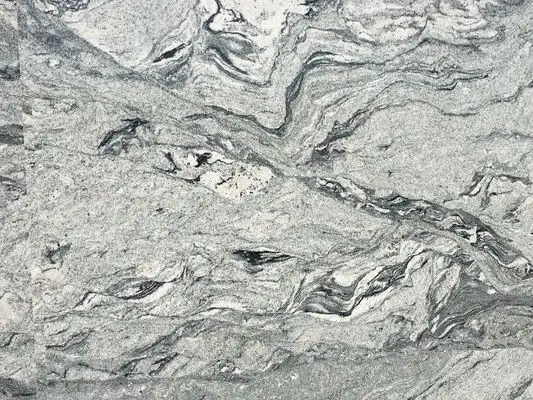 Closeup image of Viscon White Grey Granite countertop slab