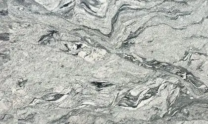 Closeup image of Viscon White Grey Granite countertop slab Stone Countertop