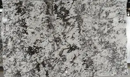 Closeup image of White Orion White Granite countertop slab Stone Countertop