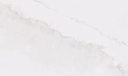 Closeup image of Viatera Cloud Ridge White Quartz countertop slab