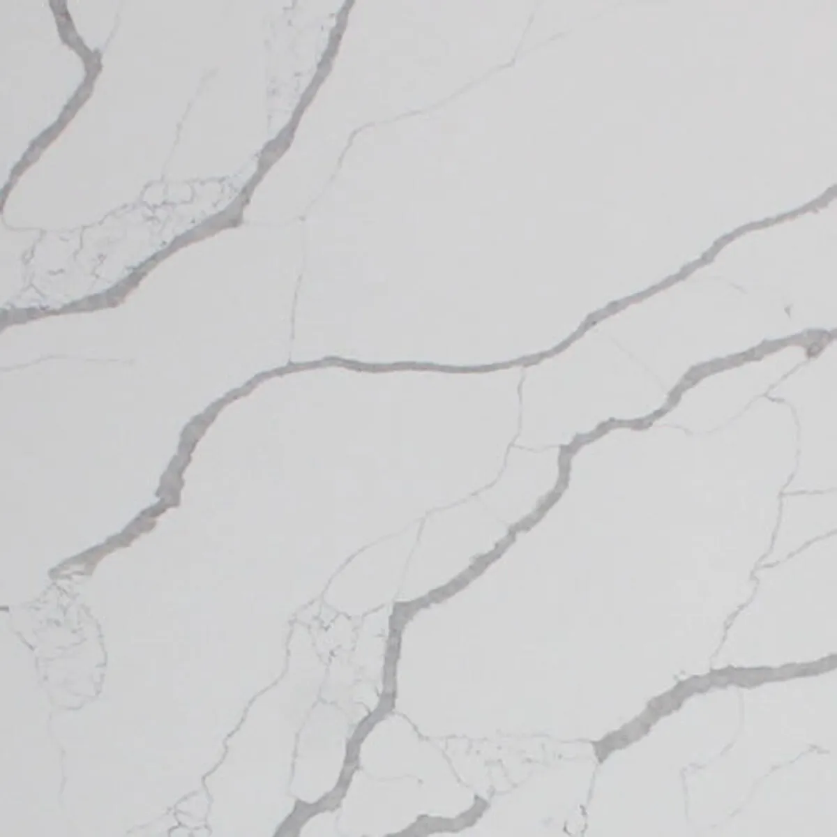 Closeup image of Aggranite Quartz Cloud Strike White Quartz countertop slab