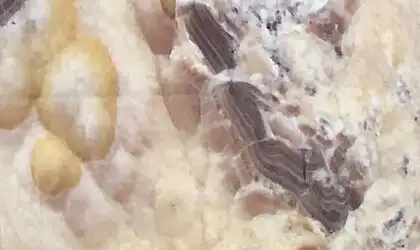 Closeup image of Onyx Onice Arco Iris Cream Marble countertop slab