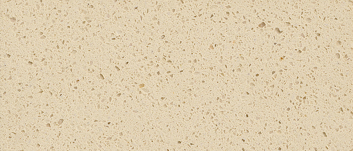 Closeup image of Q Quartz Almond Roca Quartz countertop slab