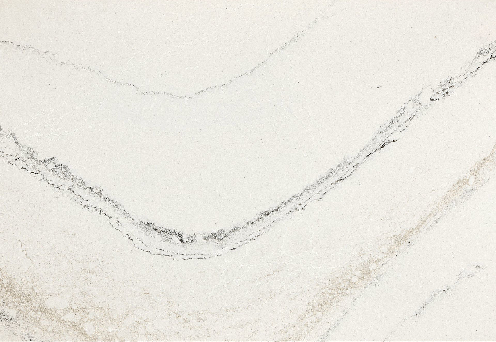 Closeup image of Cambria Lakedale Quartz countertop slab
