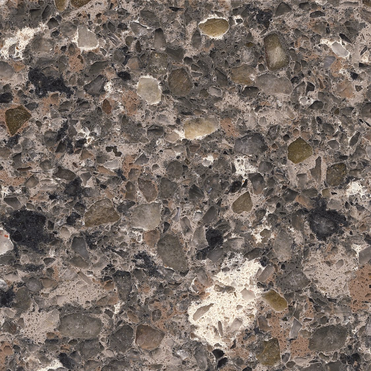 Closeup image of Silestone Mountain Mist Quartz countertop slab