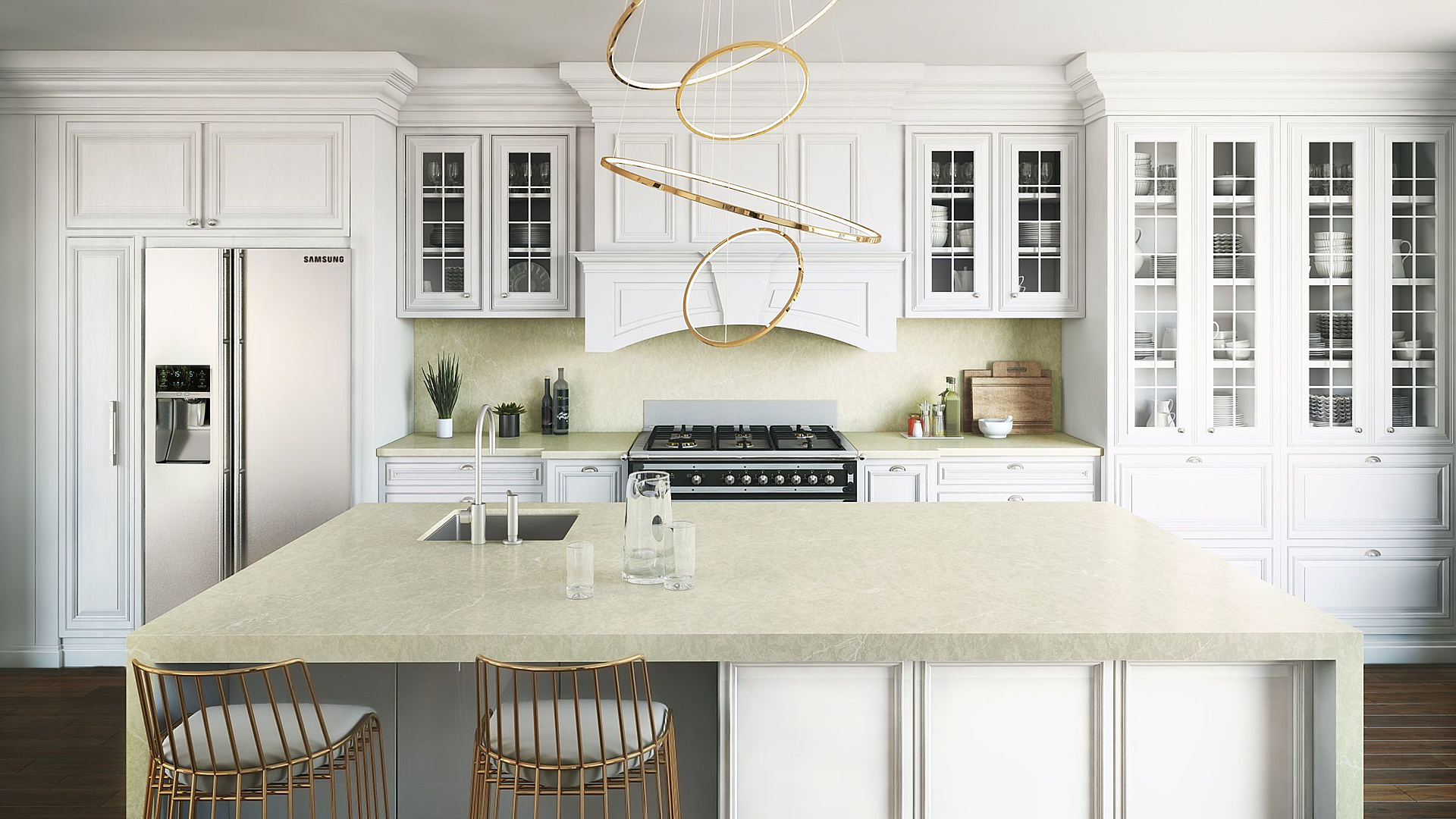 Additional image of Silestone Silken Pearl Quartz countertops