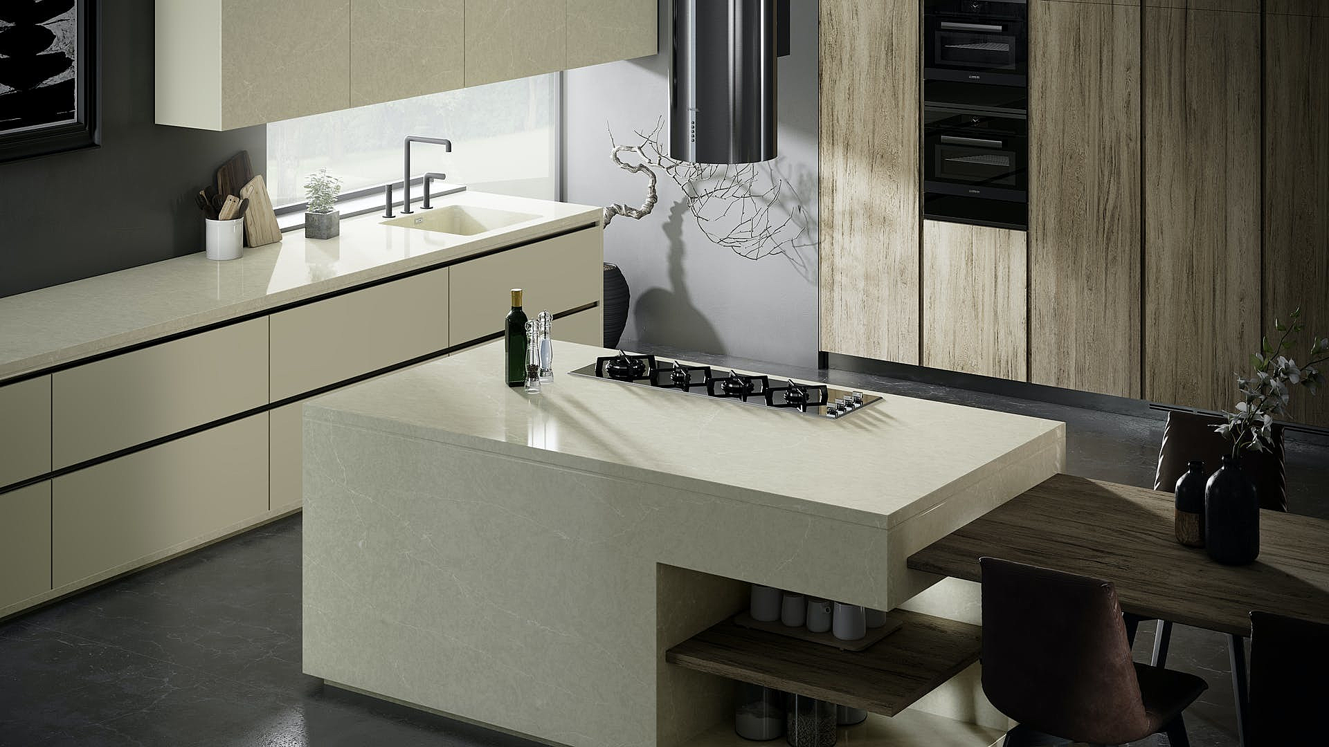 Additional image of Silestone Silken Pearl Quartz countertops