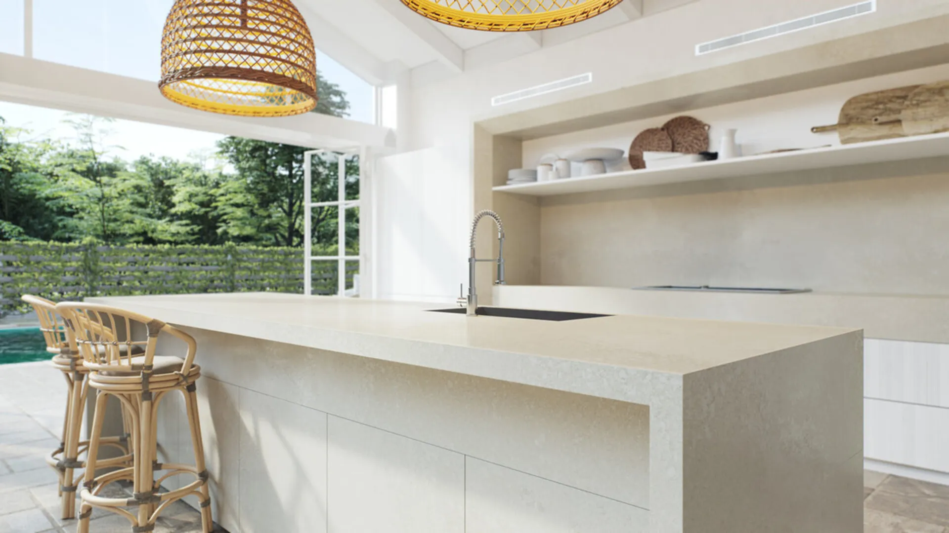 Additional image of Caesarstone Adamina Brown Quartz countertops