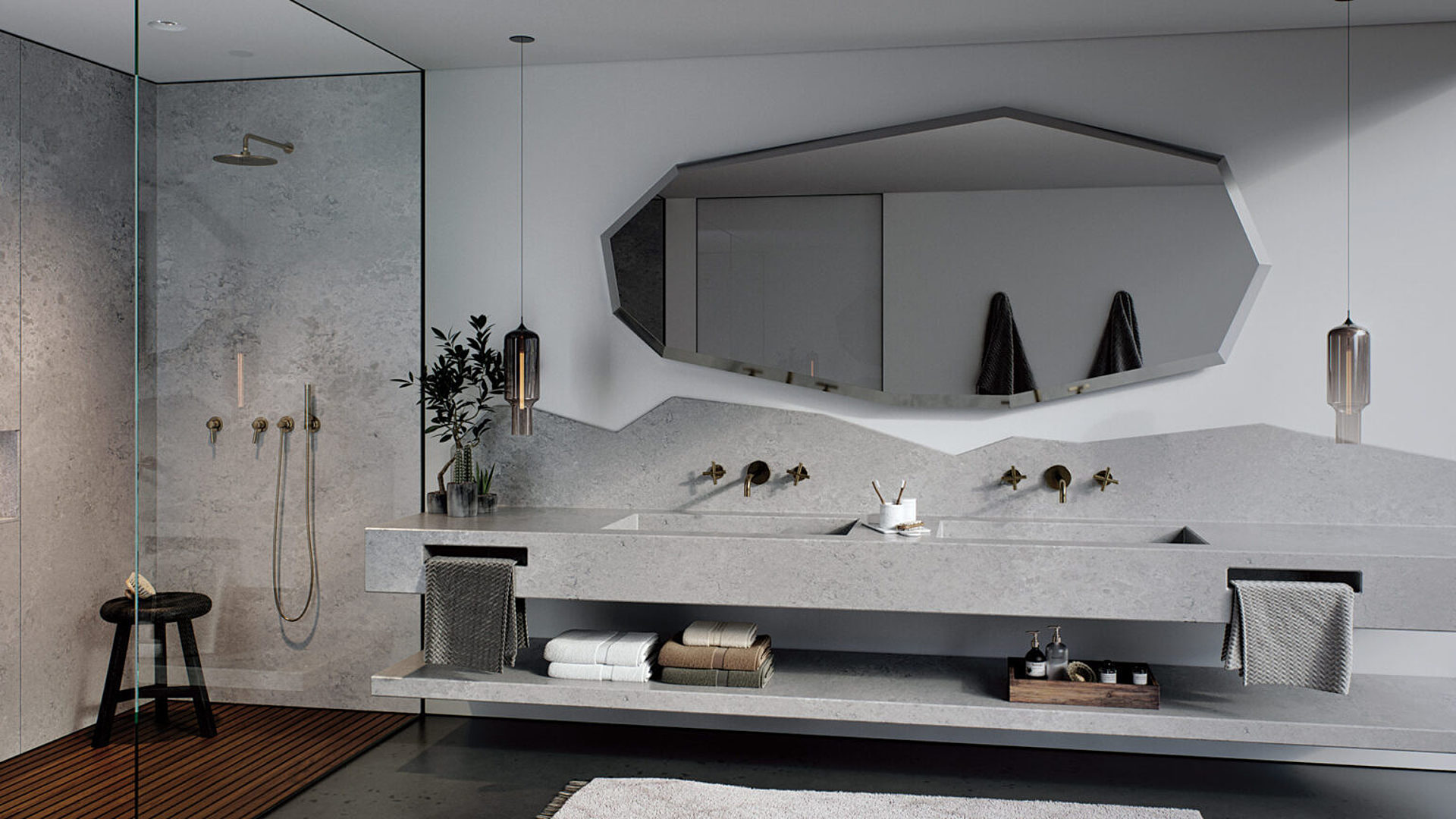 Additional image of Caesarstone Airy Concrete Quartz countertops