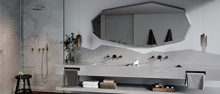 Additional image of Caesarstone Airy Concrete Quartz countertops