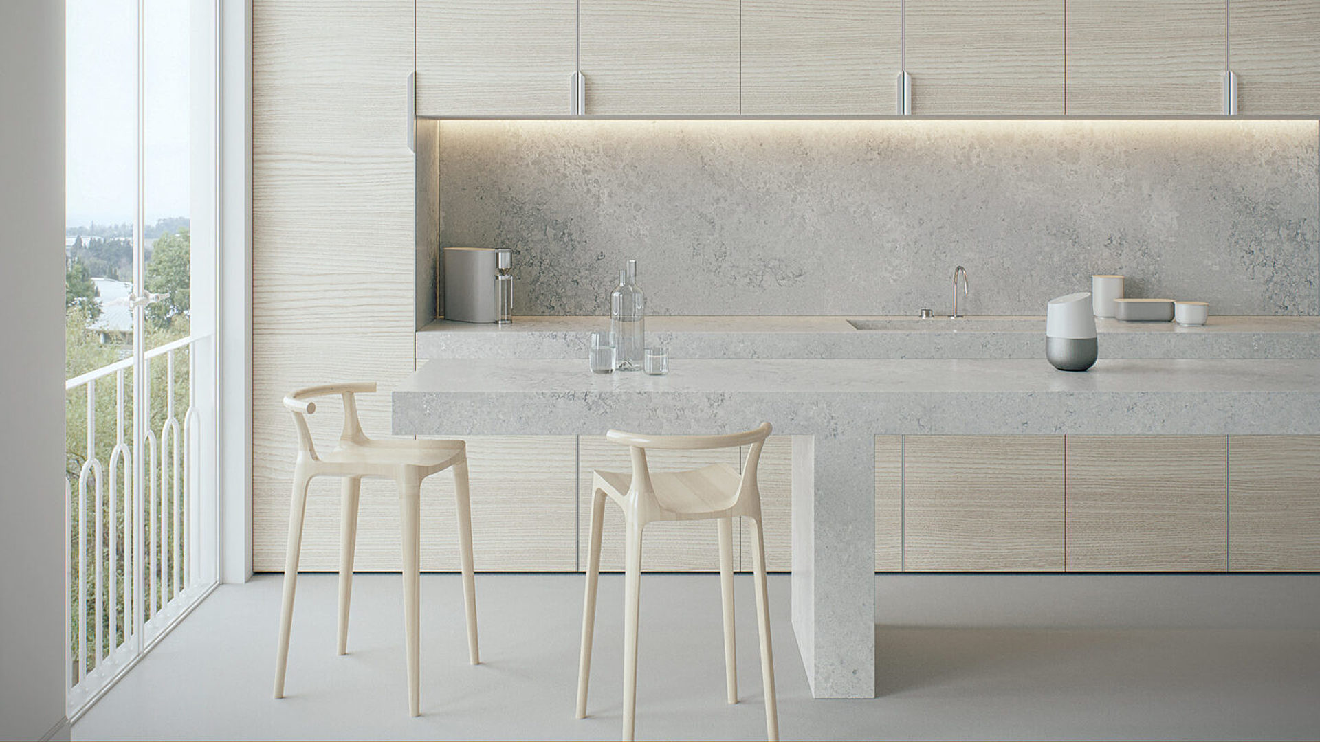 Additional image of Caesarstone Airy Concrete Quartz countertops