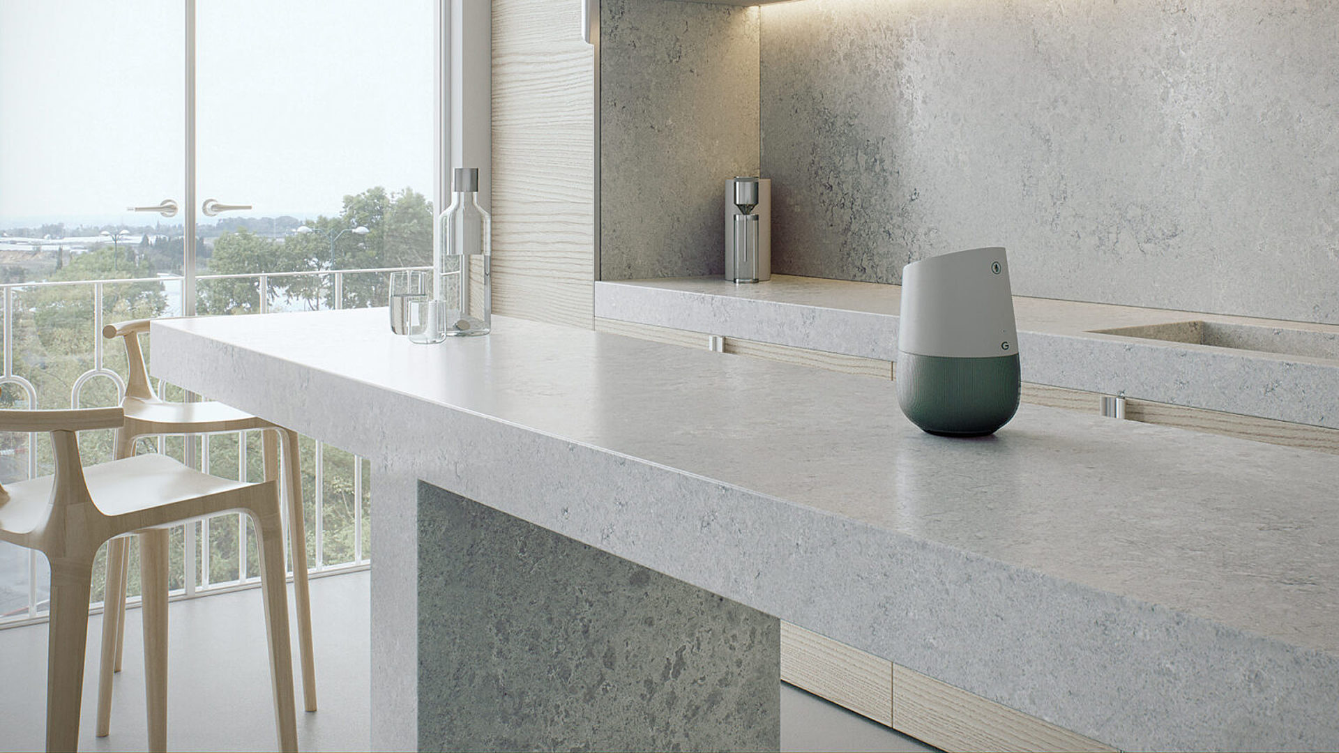 Additional image of Caesarstone Airy Concrete Quartz countertops