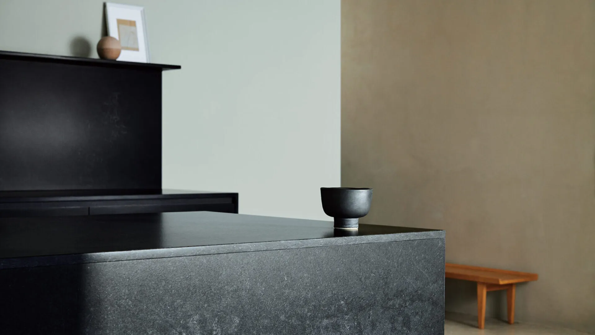 Additional image of Caesarstone Black Tempal Quartz countertops