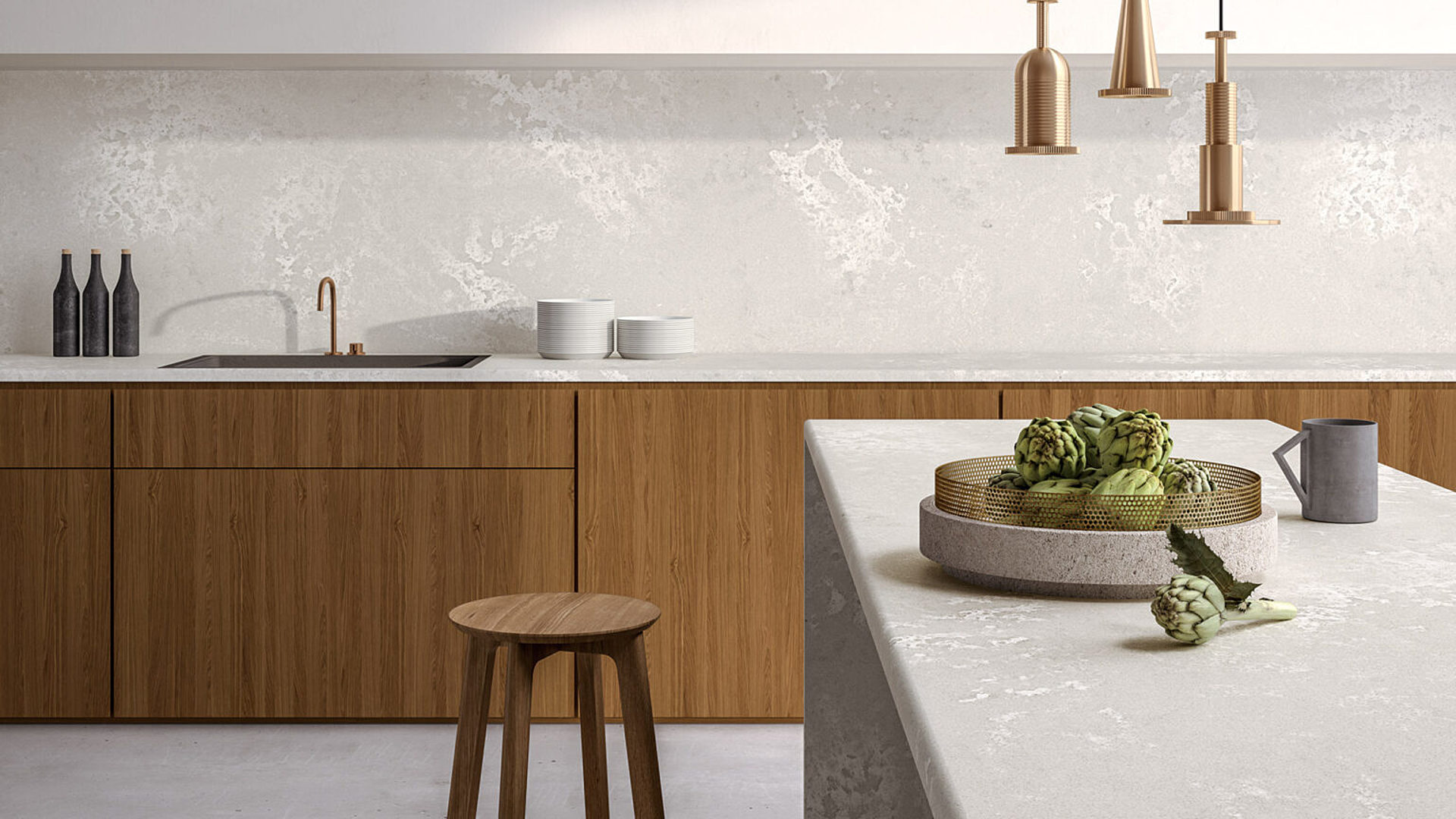 Additional image of Caesarstone Cloudburst Concrete Quartz countertops