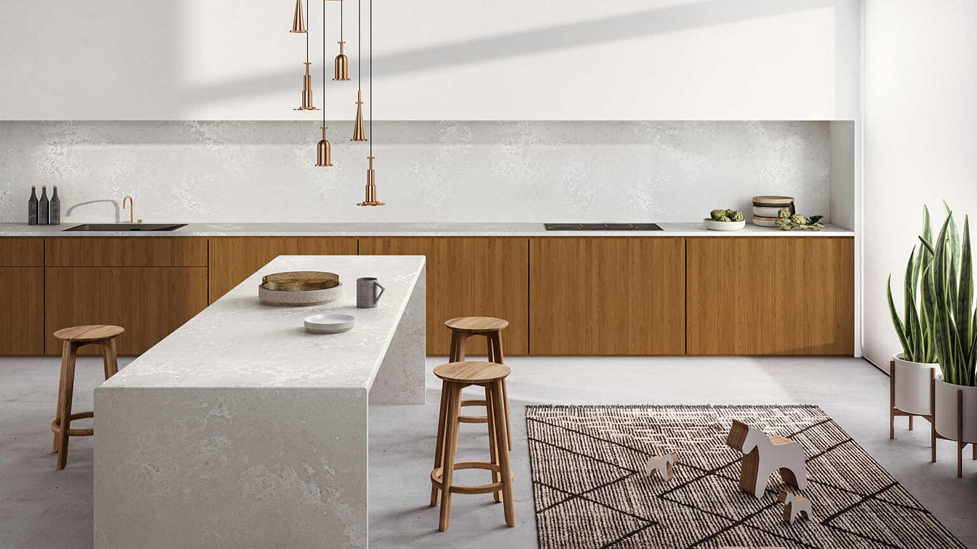 Additional image of Caesarstone Cloudburst Concrete Quartz countertops