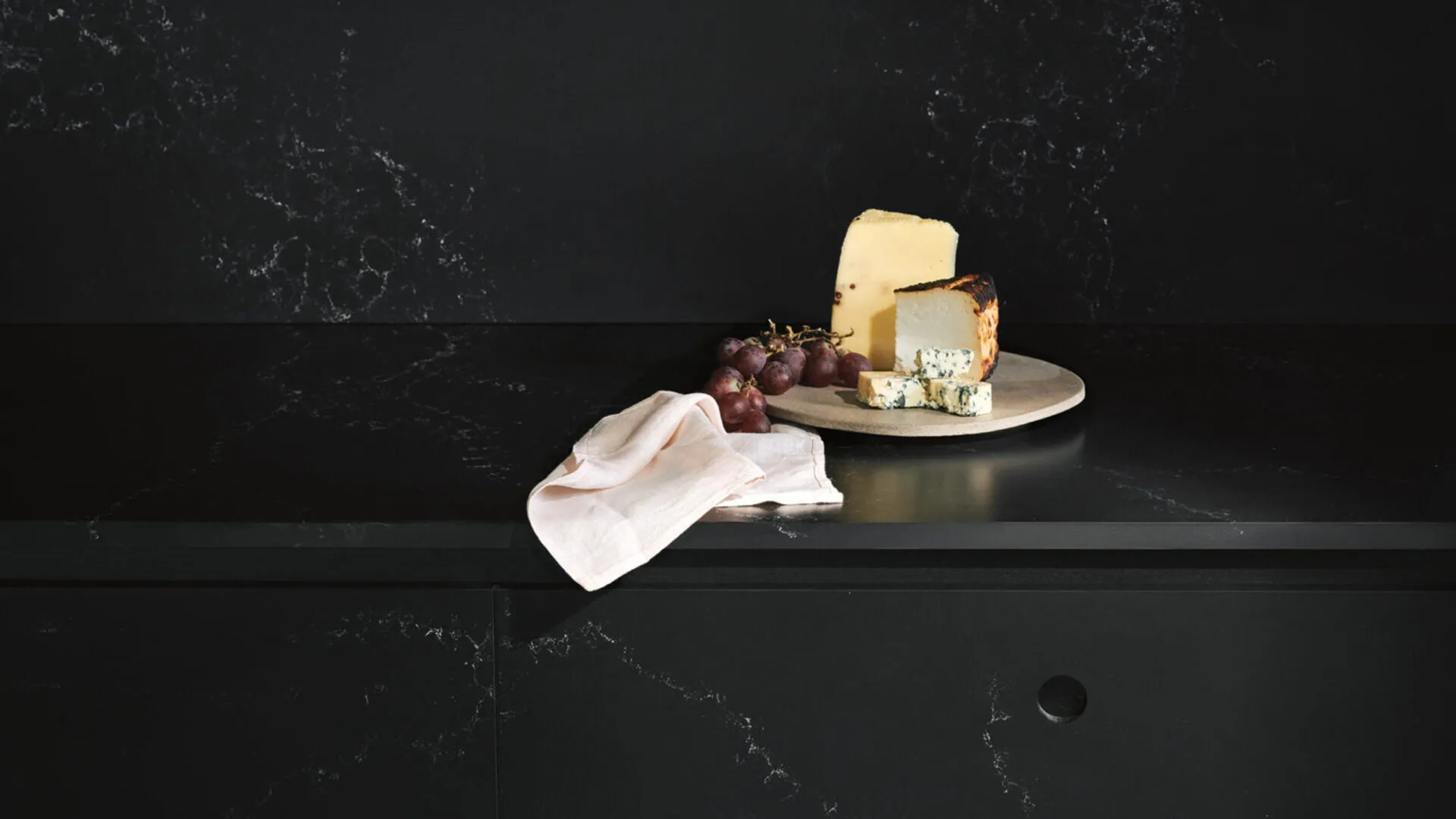 Additional image of Caesarstone Empira Black Quartz countertops