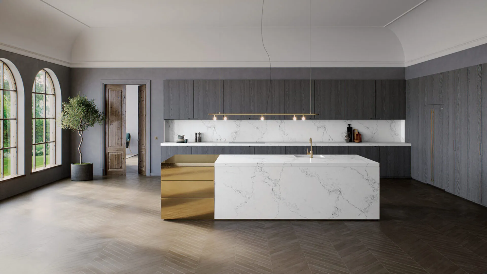 Additional image of Caesarstone Empira White Quartz countertops