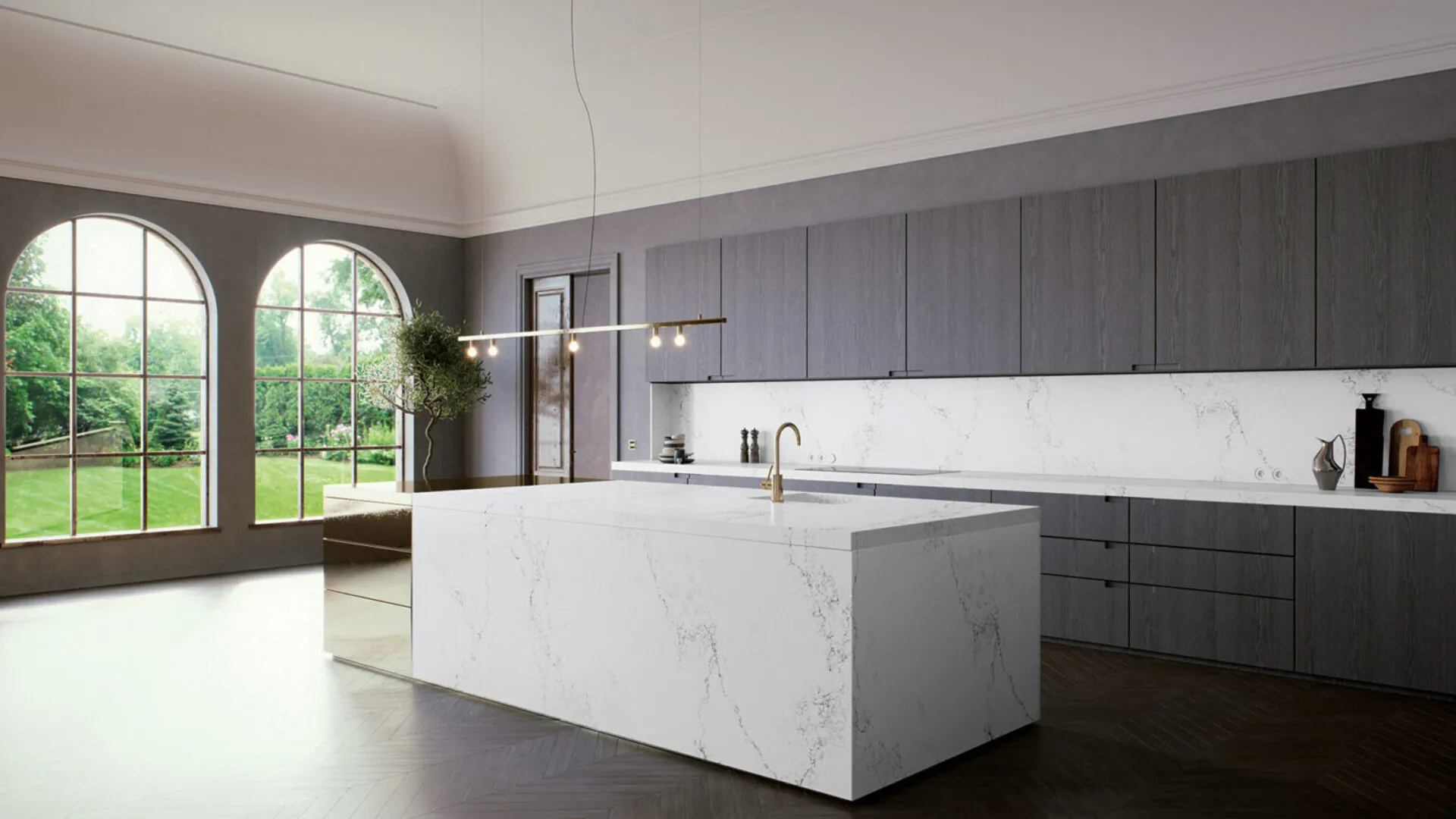 Additional image of Caesarstone Empira White Quartz countertops