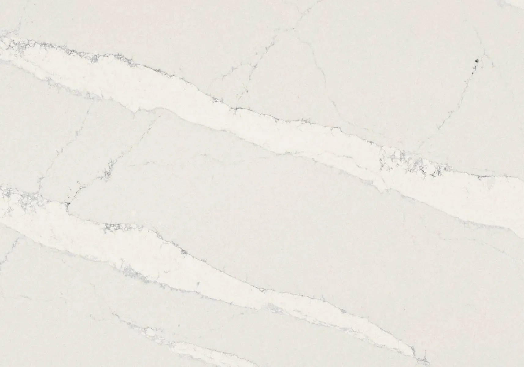 Closeup image of Caesarstone Icellion White Quartz countertop slab