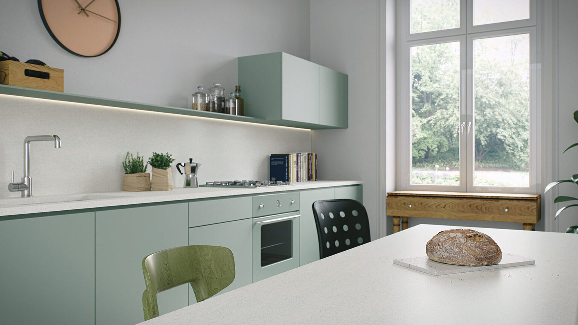 Additional image of Caesarstone Intense White Quartz countertops
