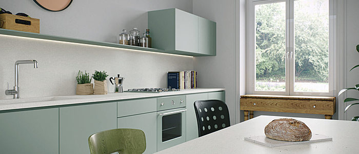 Additional image of Caesarstone Intense White Quartz countertops