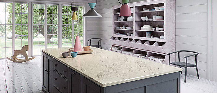 Additional image of Caesarstone Noble Grey Quartz countertops