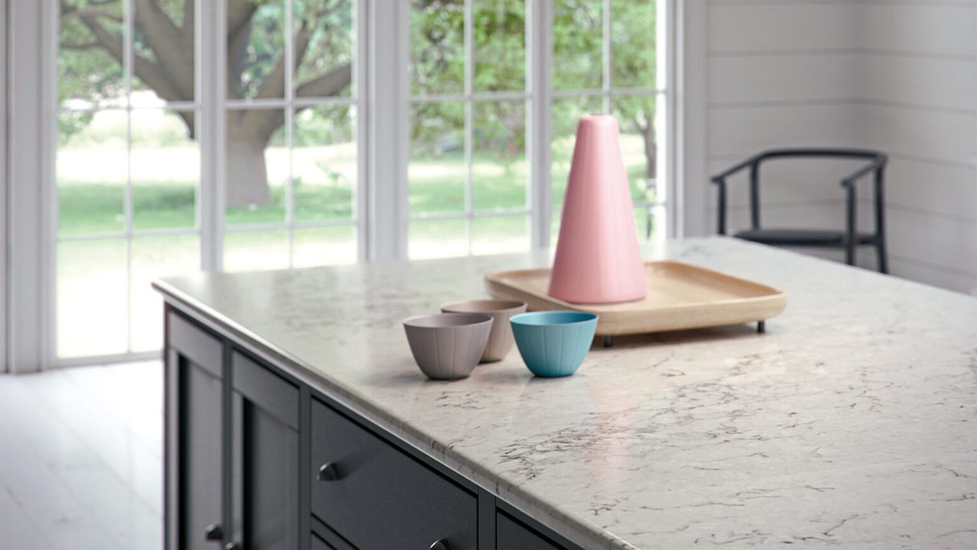 Additional image of Caesarstone Noble Grey Quartz countertops