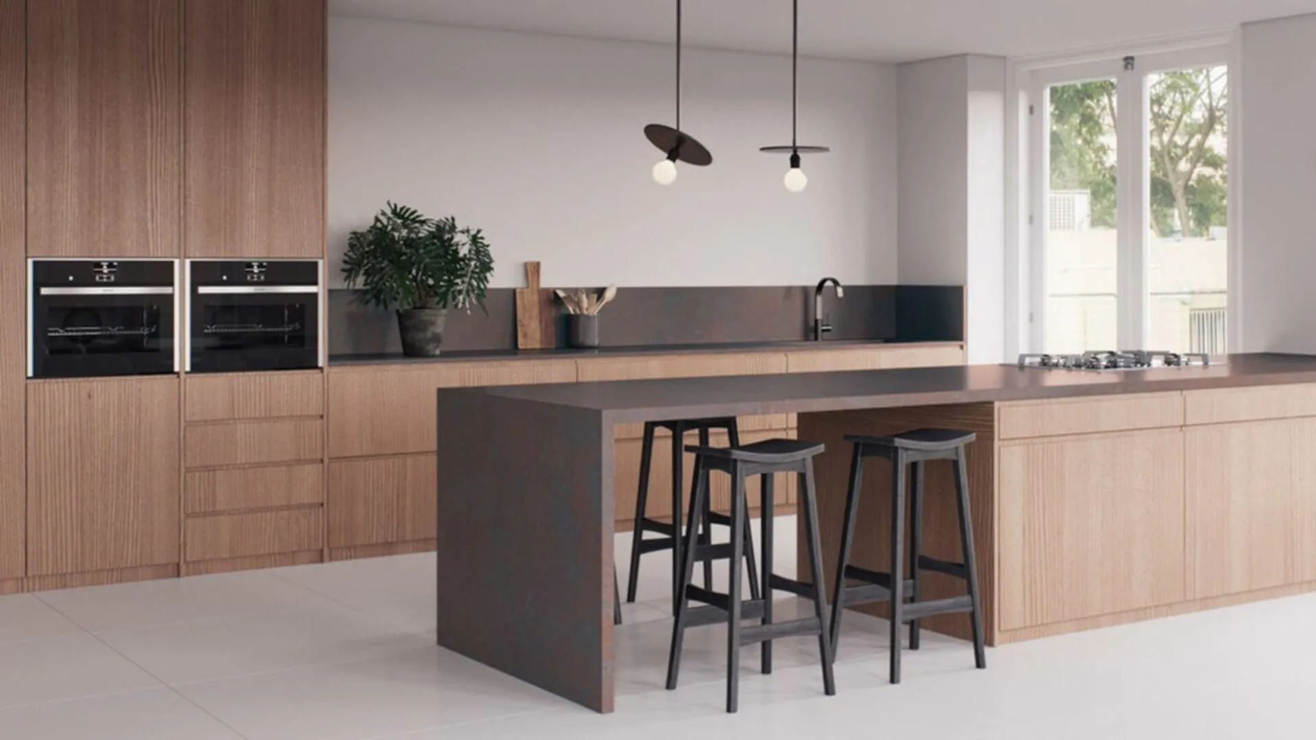 Additional image of Caesarstone Oxidian Grey Quartz countertops