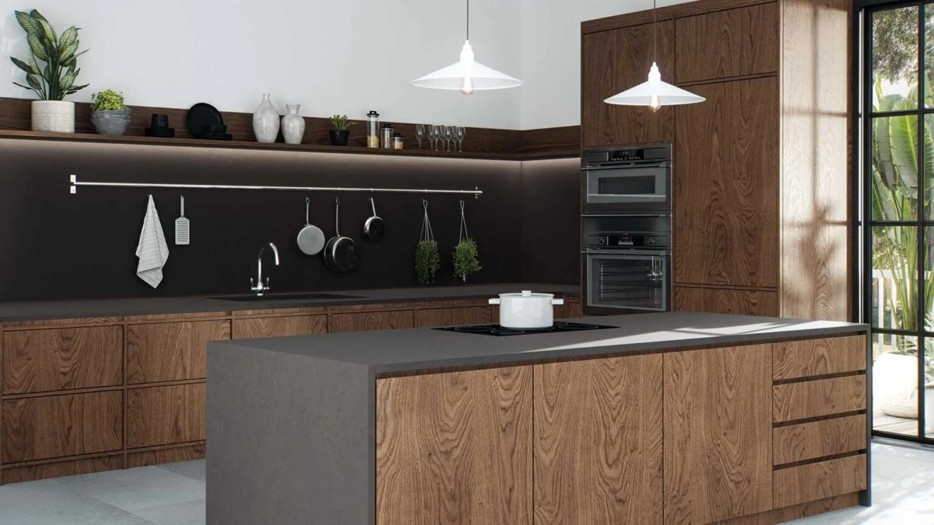 Image of installed Caesarstone Raindream Quartz countertops
