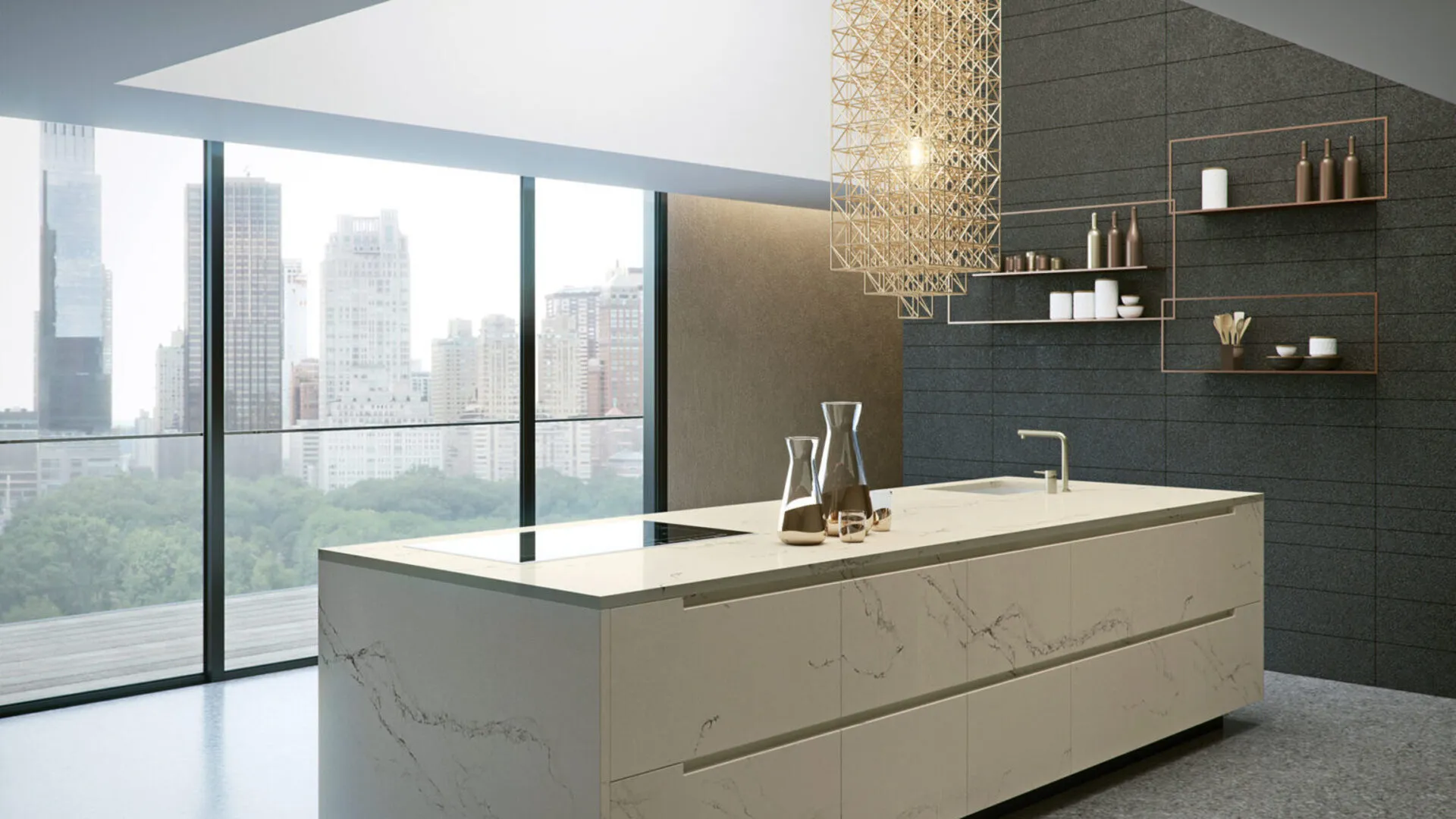 Additional image of Caesarstone Statuario Nuvo Quartz countertops