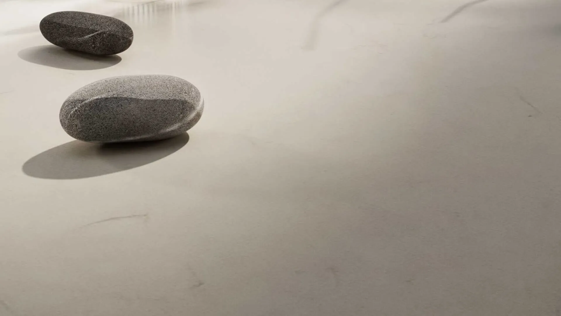 Image of installed Caesarstone Stoneburst Grey Quartz countertops