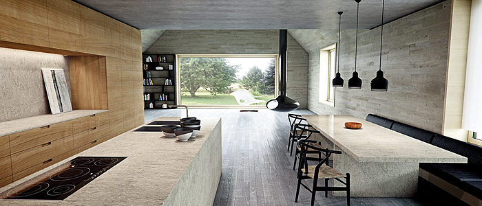 Additional image of Caesarstone Symphony Grey Quartz countertops