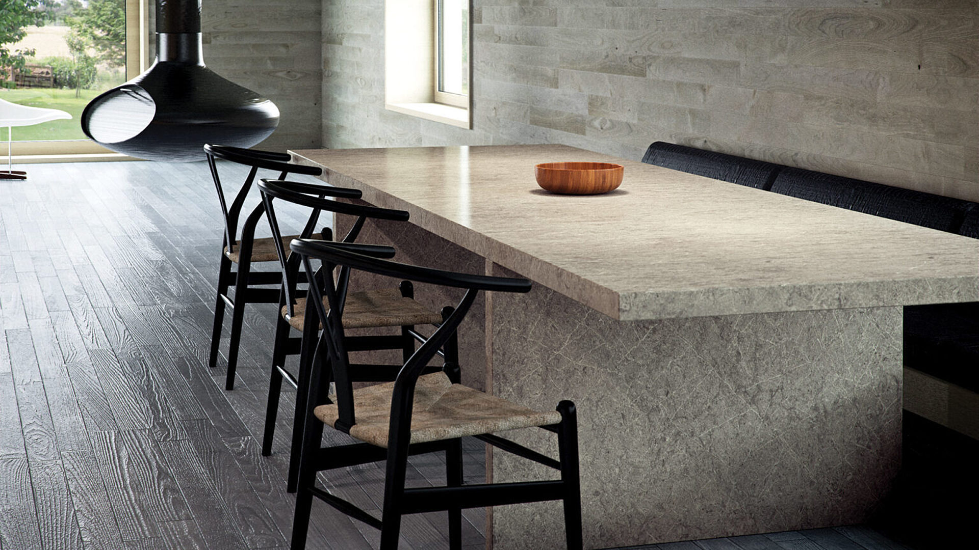 Additional image of Caesarstone Symphony Grey Quartz countertops