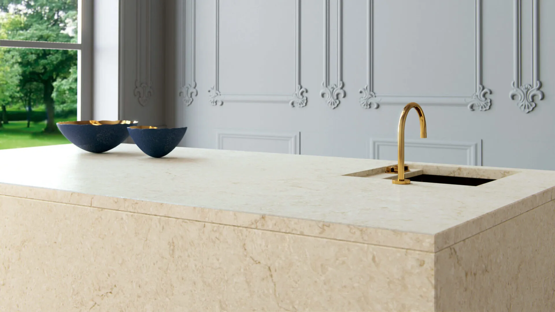 Additional image of Caesarstone Taj Royale Brown Quartz countertops