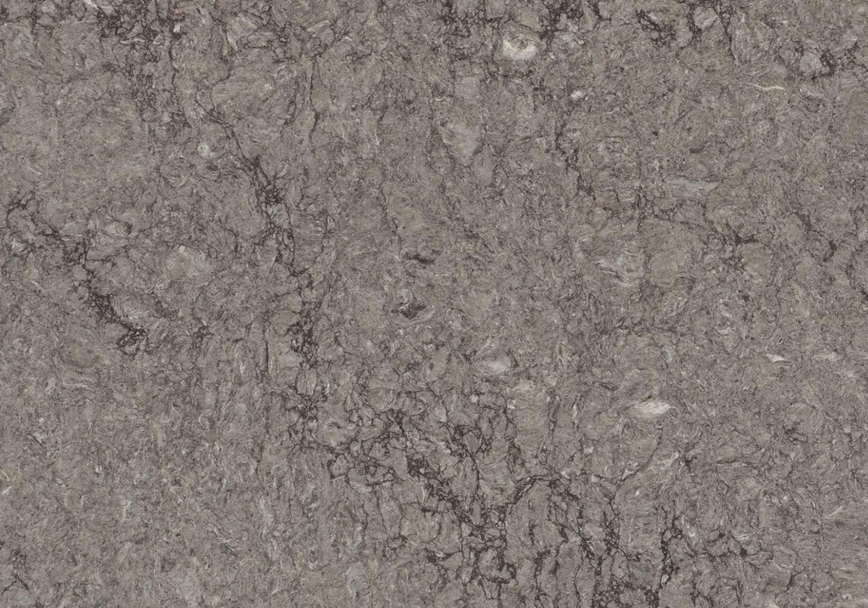Closeup image of Caesarstone Turbine Grey Quartz countertop slab