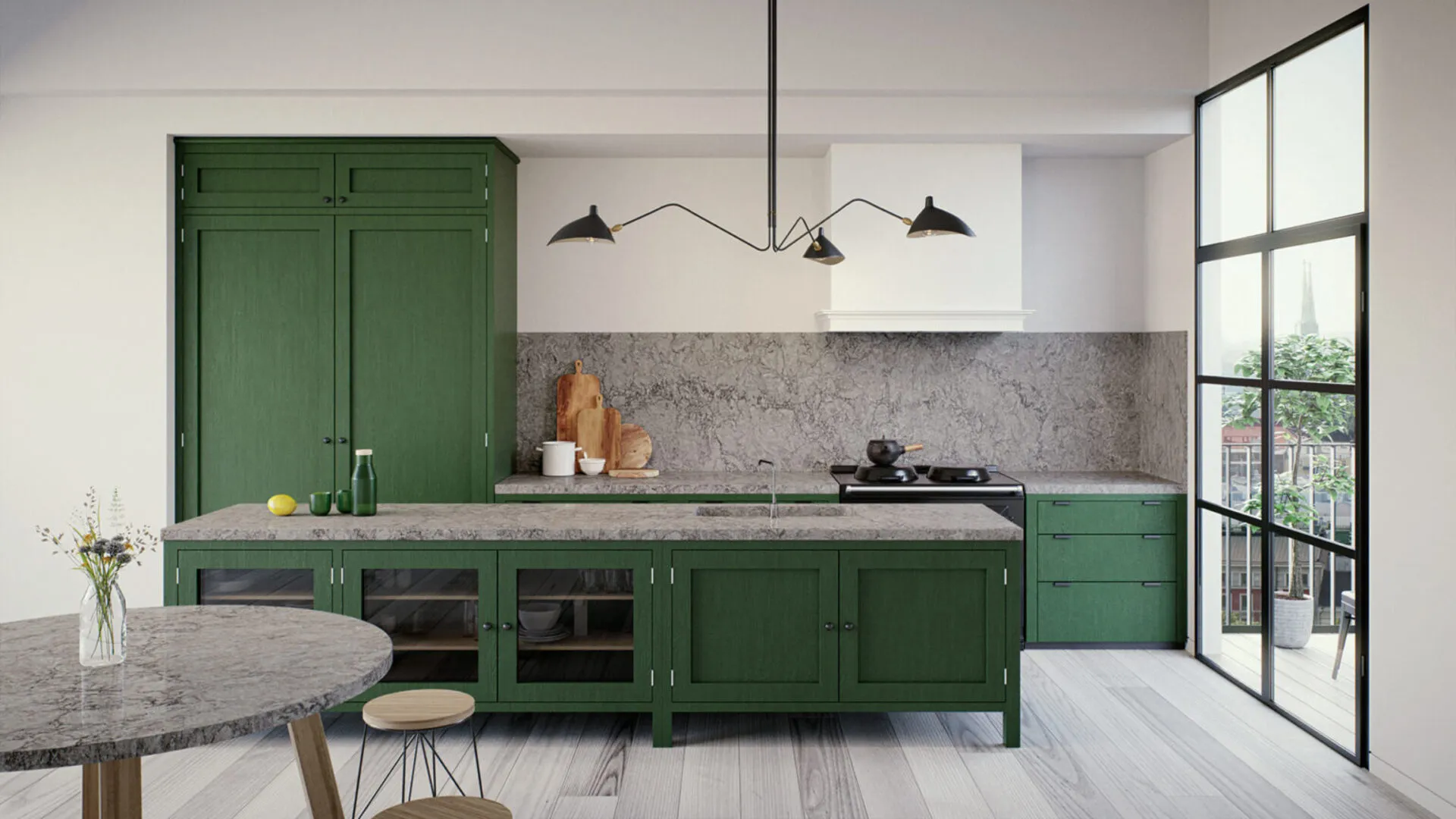 Additional image of Caesarstone Turbine Grey Quartz countertops