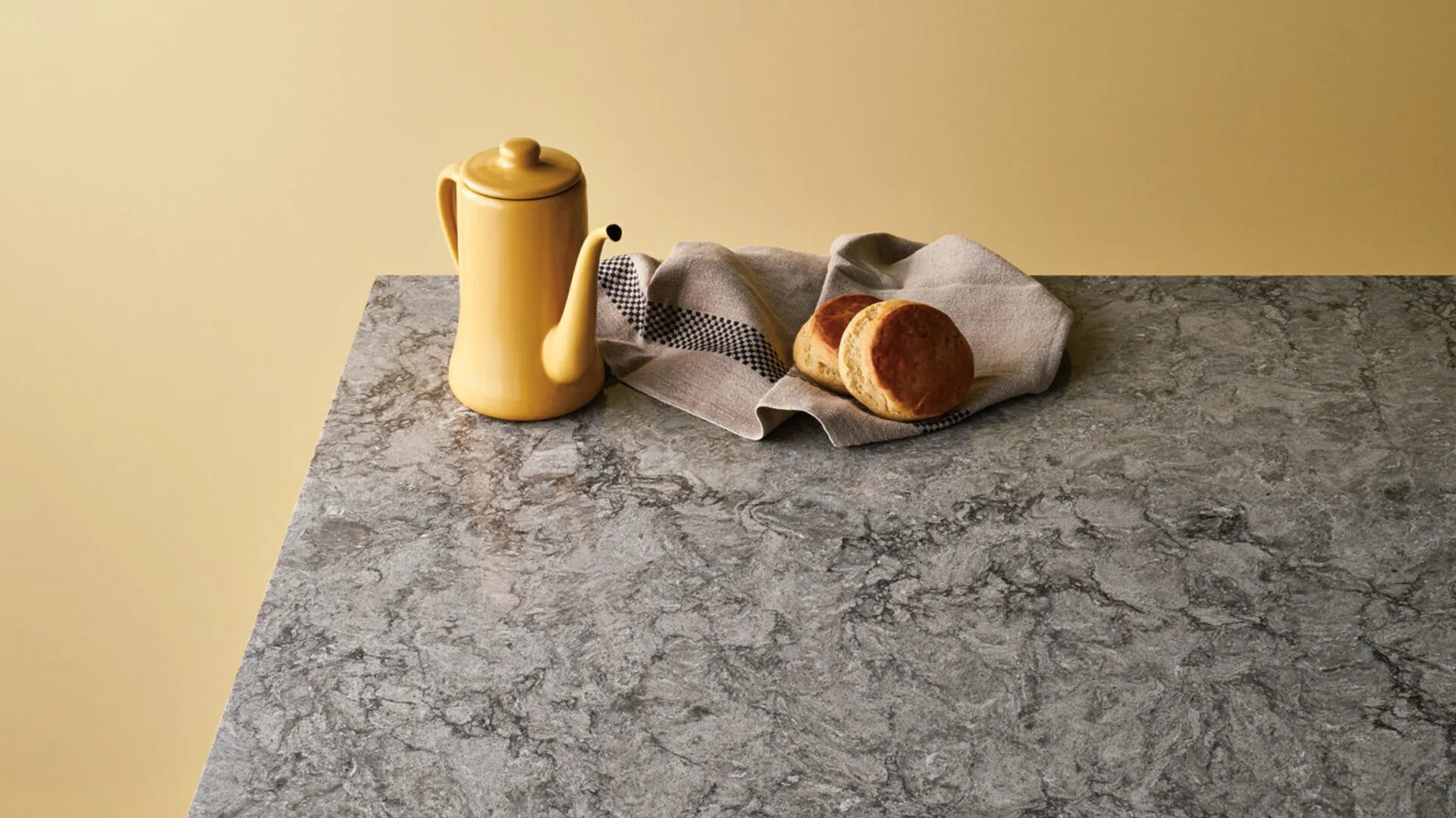 Additional image of Caesarstone Turbine Grey Quartz countertops