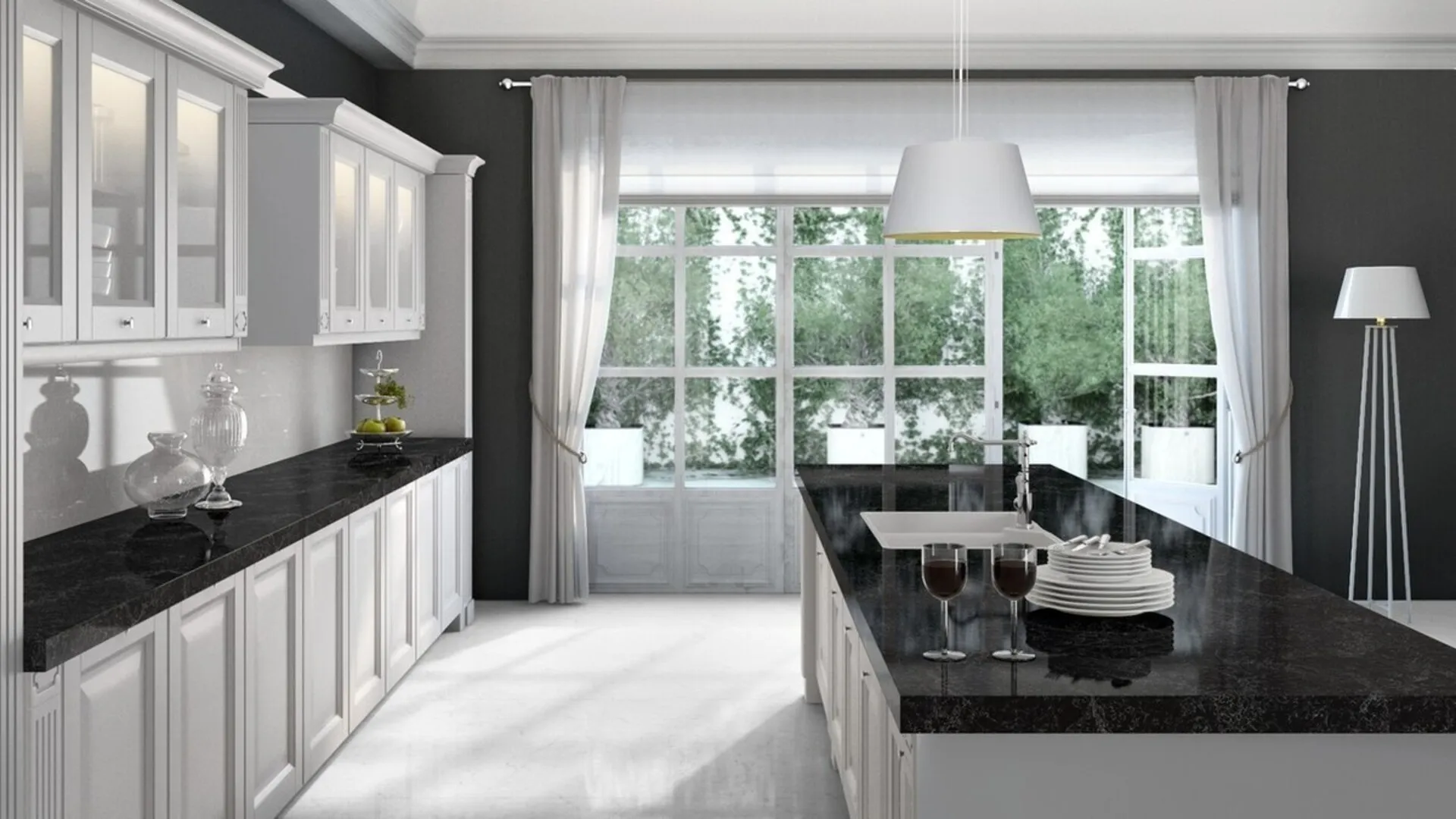 Additional image of Caesarstone Vanilla Noir Quartz countertops