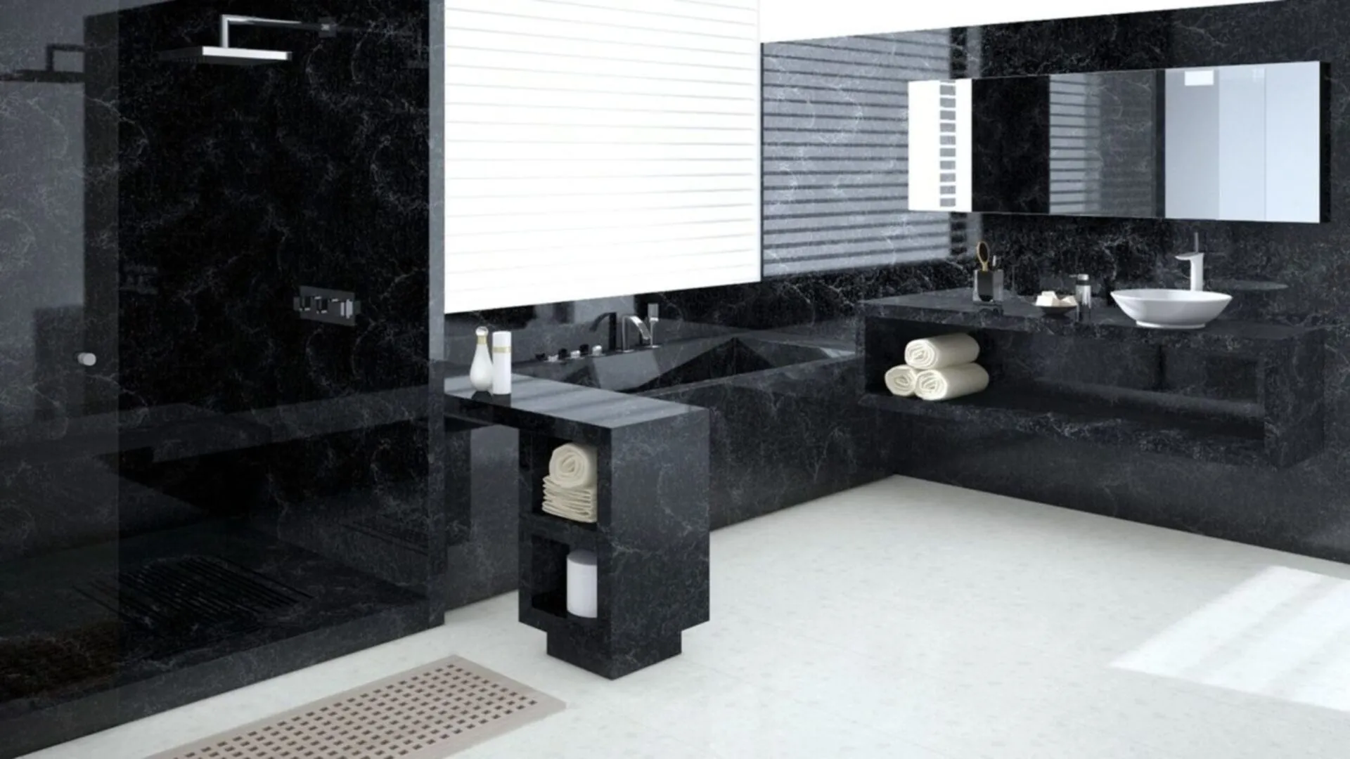 Additional image of Caesarstone Vanilla Noir Quartz countertops