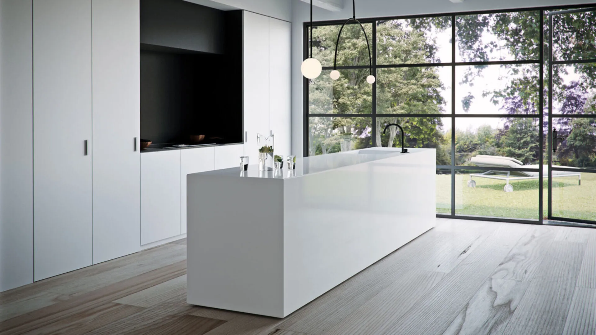 Additional image of Caesarstone Vivid White Quartz countertops