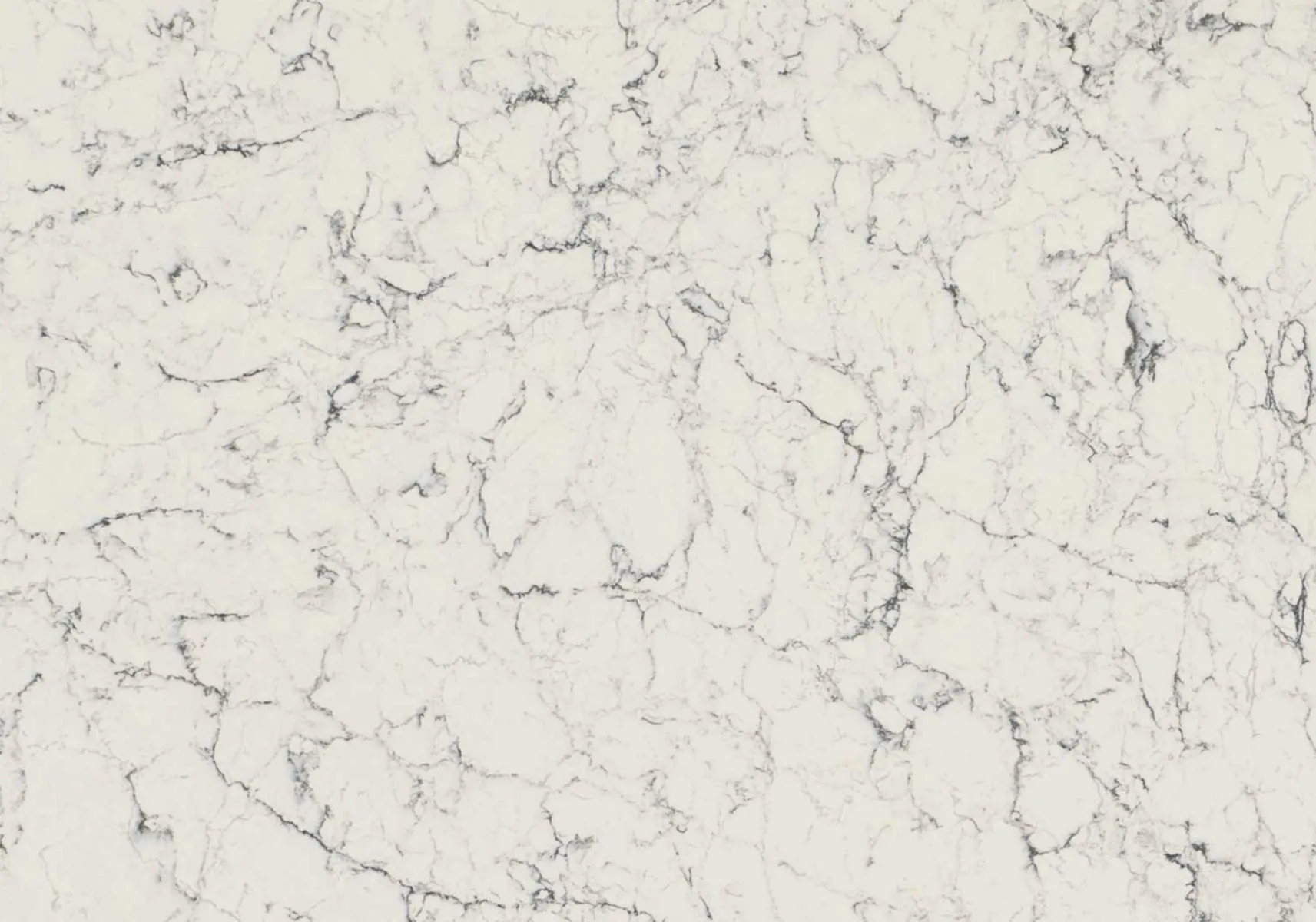 Closeup image of Caesarstone White Attica Quartz countertop slab