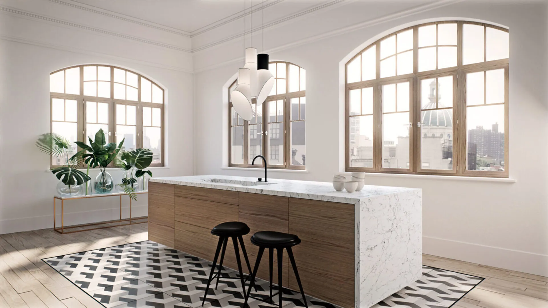 Additional image of Caesarstone White Attica Quartz countertops