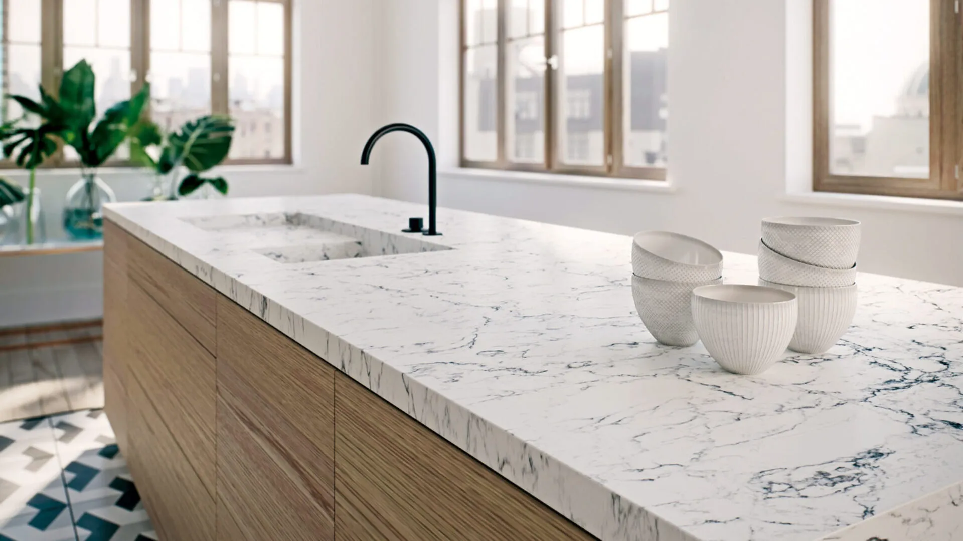 Additional image of Caesarstone White Attica Quartz countertops