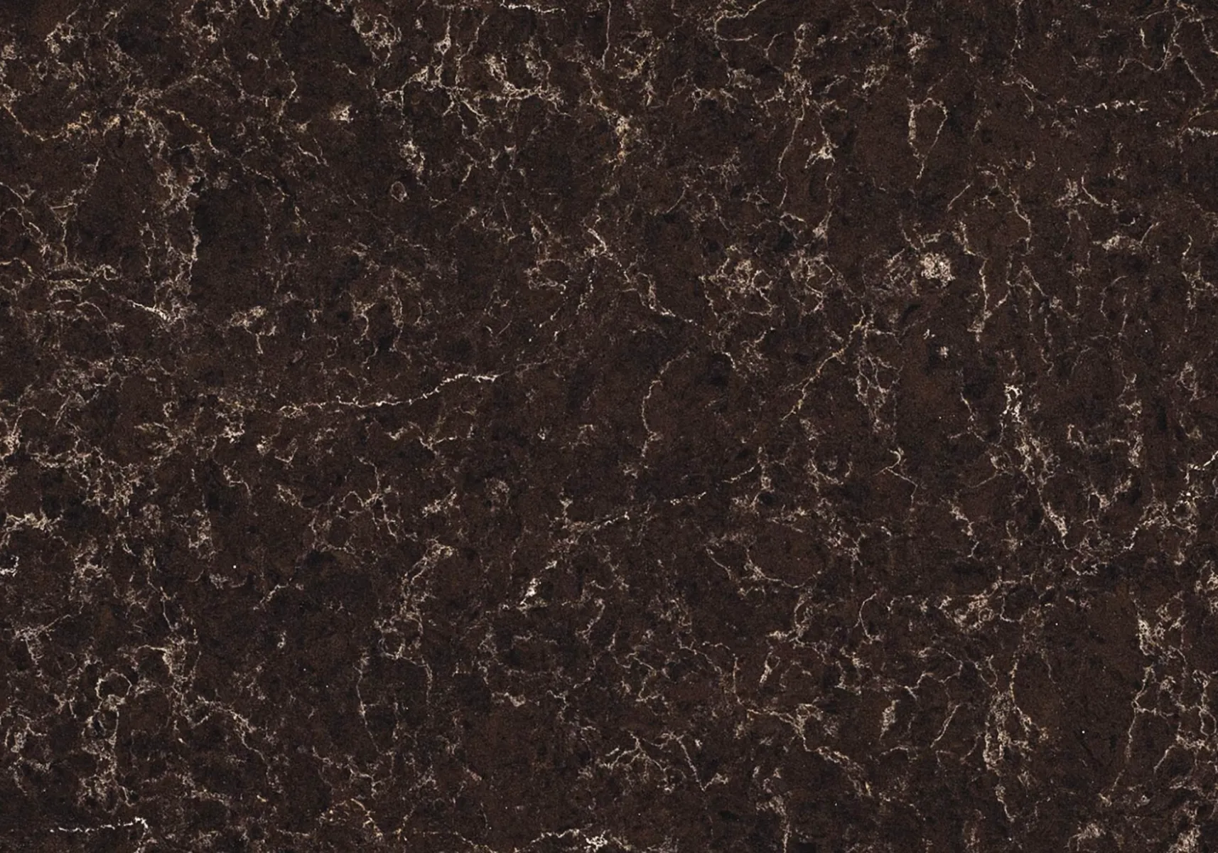 Closeup image of Caesarstone Woodlands Black Quartz countertop slab