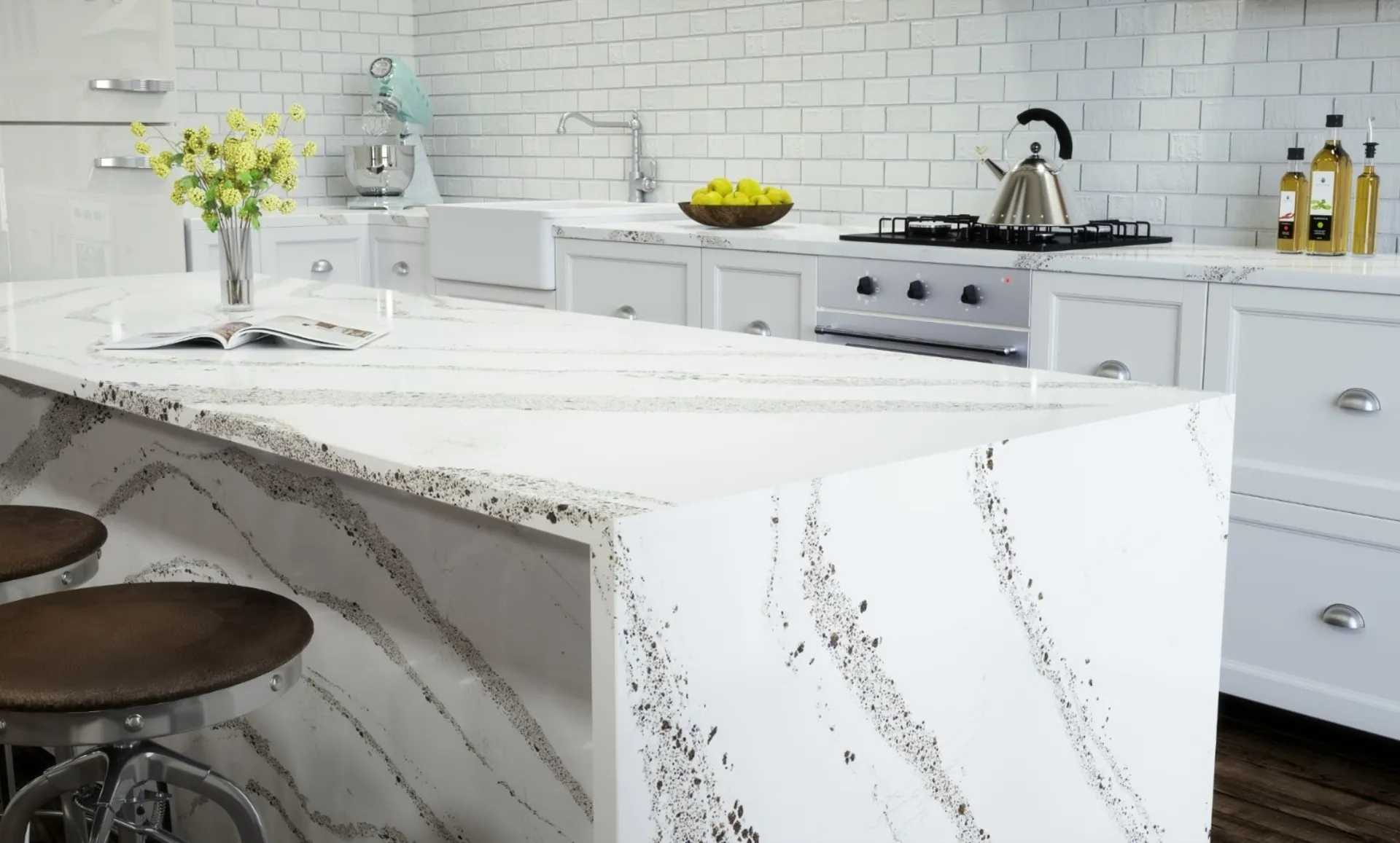 Additional image of Cambria Annicca White Quartz countertops
