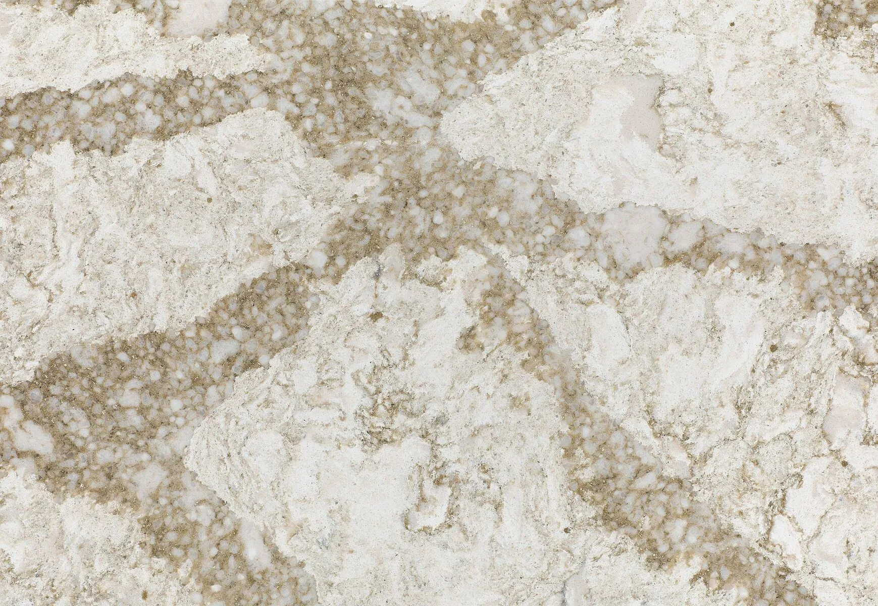 Closeup image of Cambria Beaumont Grey Quartz countertop slab