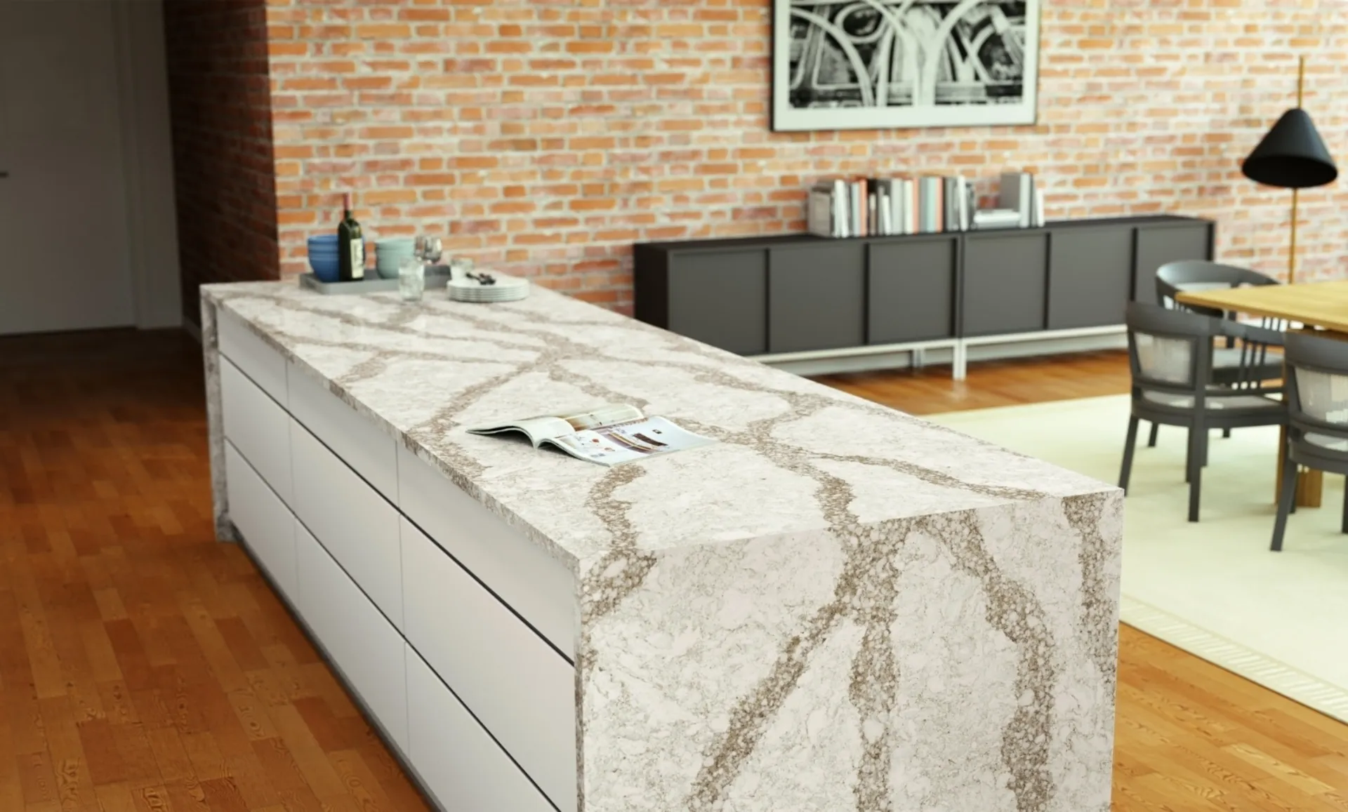 Additional image of Cambria Beaumont Grey Quartz countertops
