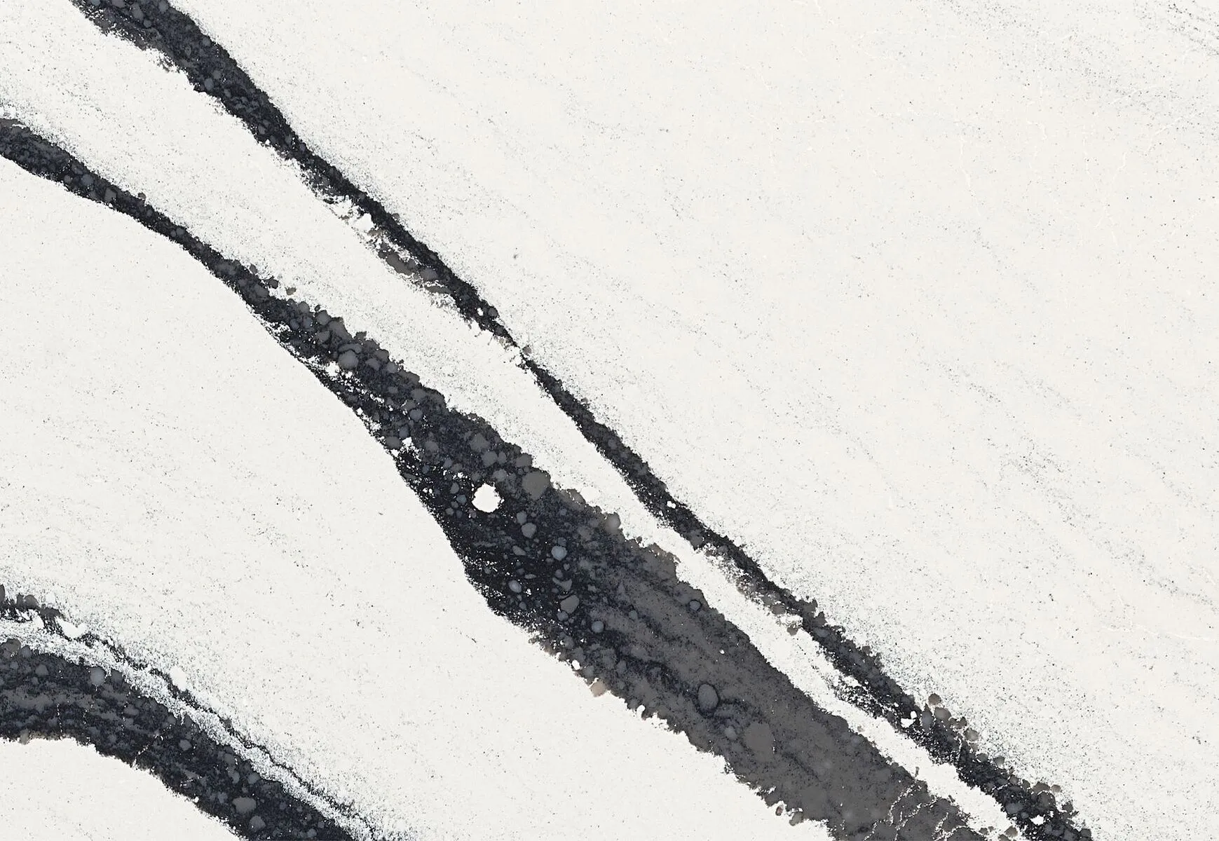 Closeup image of Cambria Bentley White Quartz countertop slab